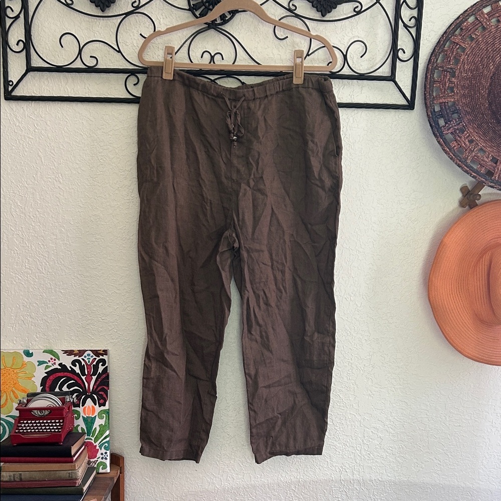 MNG Women’s Brown Casual Pants | Size Large